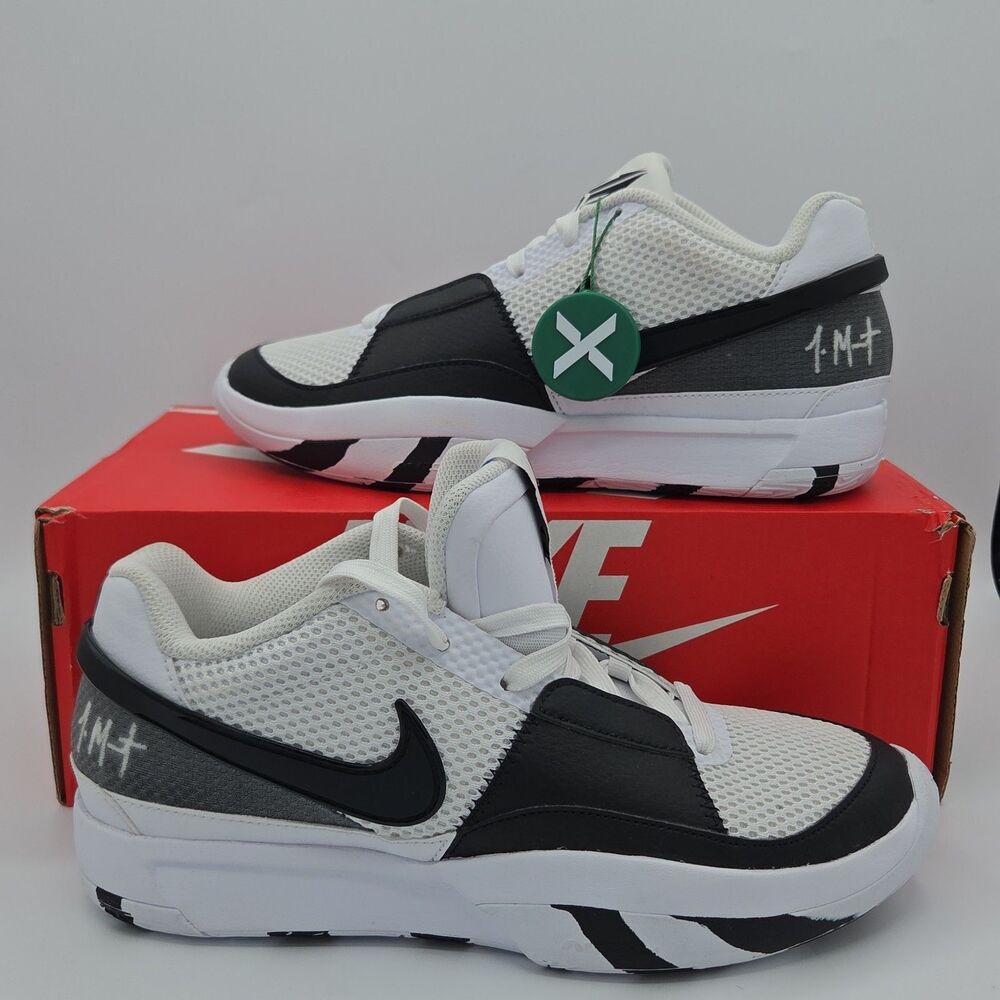 Nike Ja 1 White Black Zombie FQ4796-101 Mens Size 7 Womens 8.5 Basketball Shoes